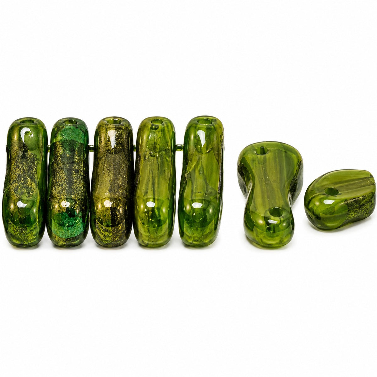 2-Hole Pressed Beads, X2293 (x2293), Glass, Czech Republic