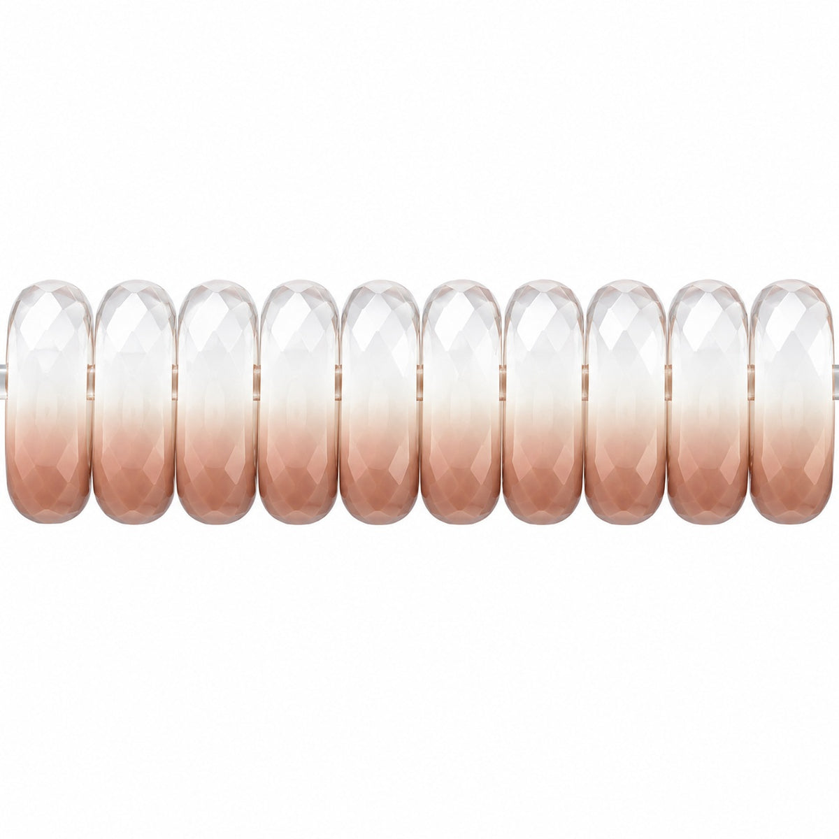 Squarelet Beads, White (02010), Glass, Czech Republic
