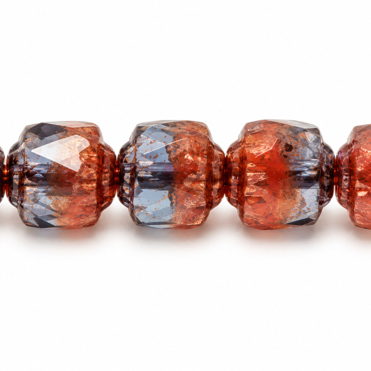 Cathedral Faceted Fire Polished Beads, S1014 Bronze (s1014-14415), Glass, Czech Republic