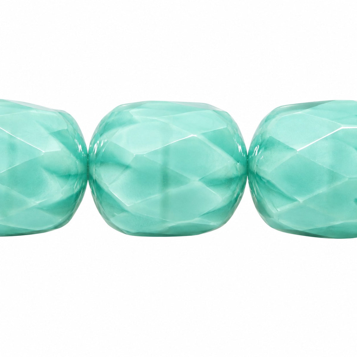 Fire Polished Faceted Cathedral Beads, Turquise (63120), Glass, Czech Republic