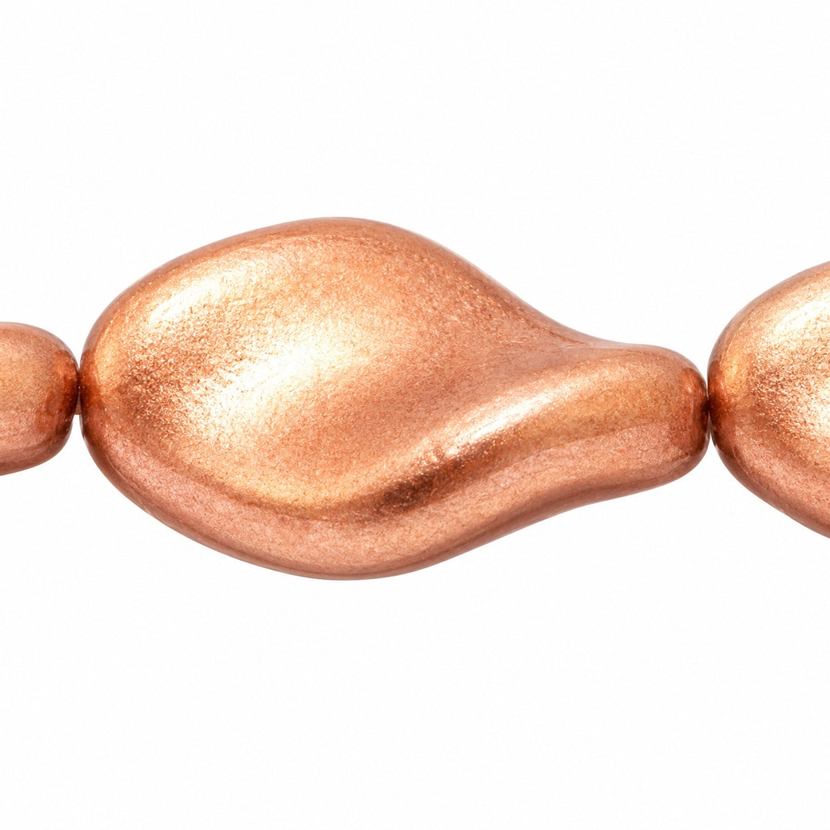 Curved Oval Beads, Crystal Light Vintage Copper (00030-01770), Glass, Czech Republic