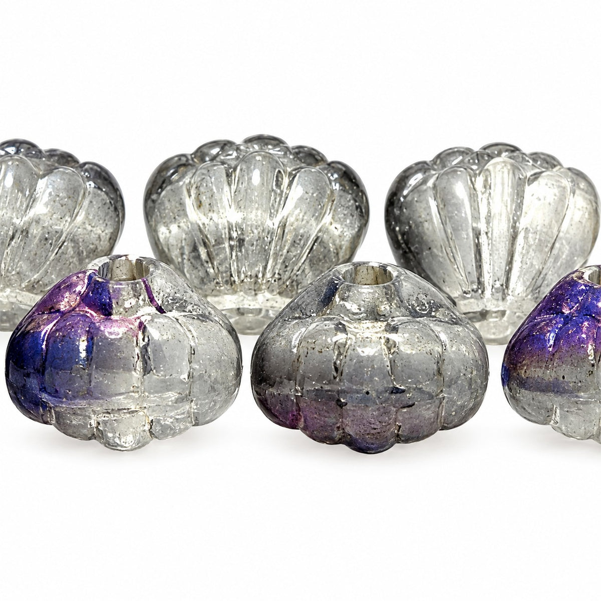Flower Beads, Crystal Matte 23101 (00030-84110-23101), Glass, Czech Republic