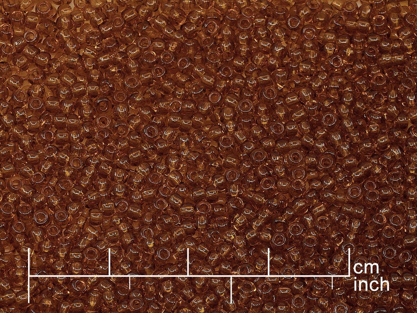 OUTLET Rocailles Seed Beads Preciosa Ornela size 11/0, Transparent Brown Brown (10100), Glass, Czech Republic