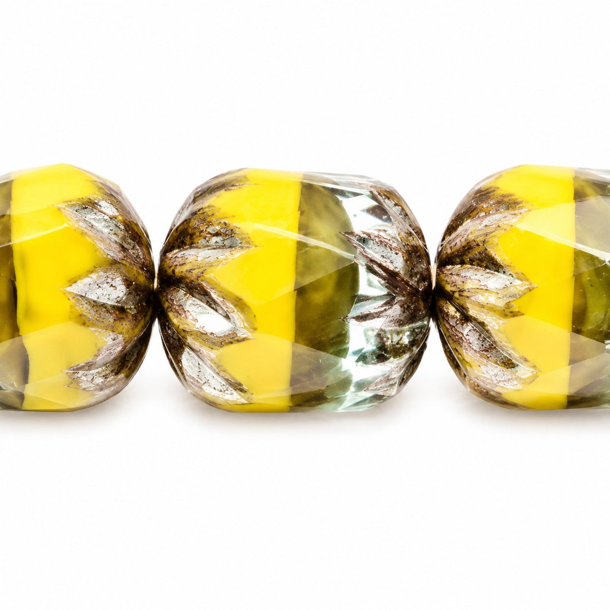 Faceted Fire Polished Beads Special Cut, X1104 Platin (x1104-13702), Glass, Czech Republic
