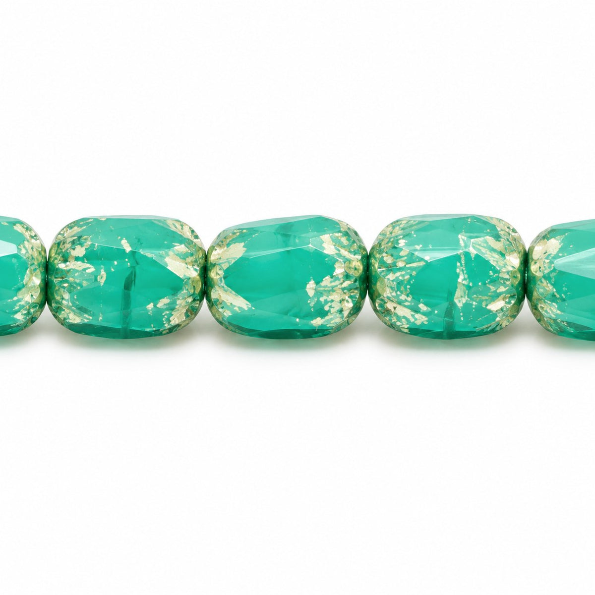 Faceted Fire Polished Beads Special Cut, Turquoise Antique Silver Patina (63130-81002), Glass, Czech Republic