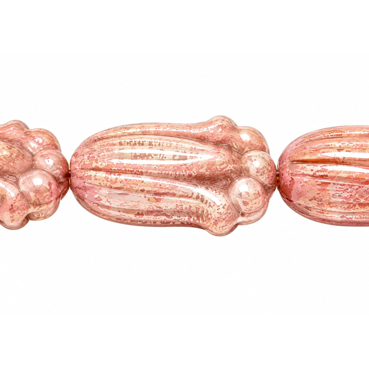 Tulip Flower Beads, White Luster Red Full Coated (02010-14495), Glass, Czech Republic