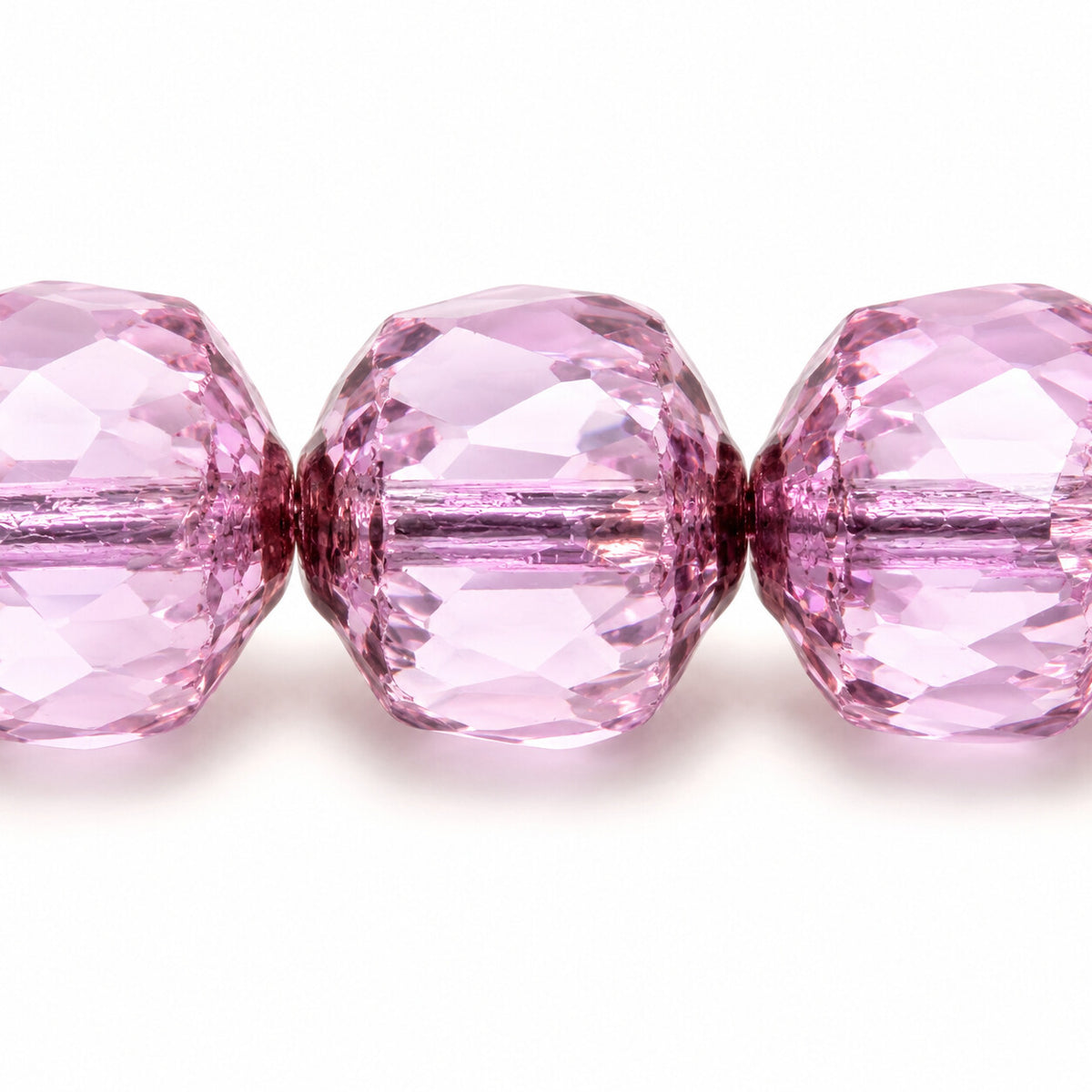 Cathedral Faceted Fire Polished Beads, Transparent Light Amethyst Bronze (20310-14415), Glass, Czech Republic