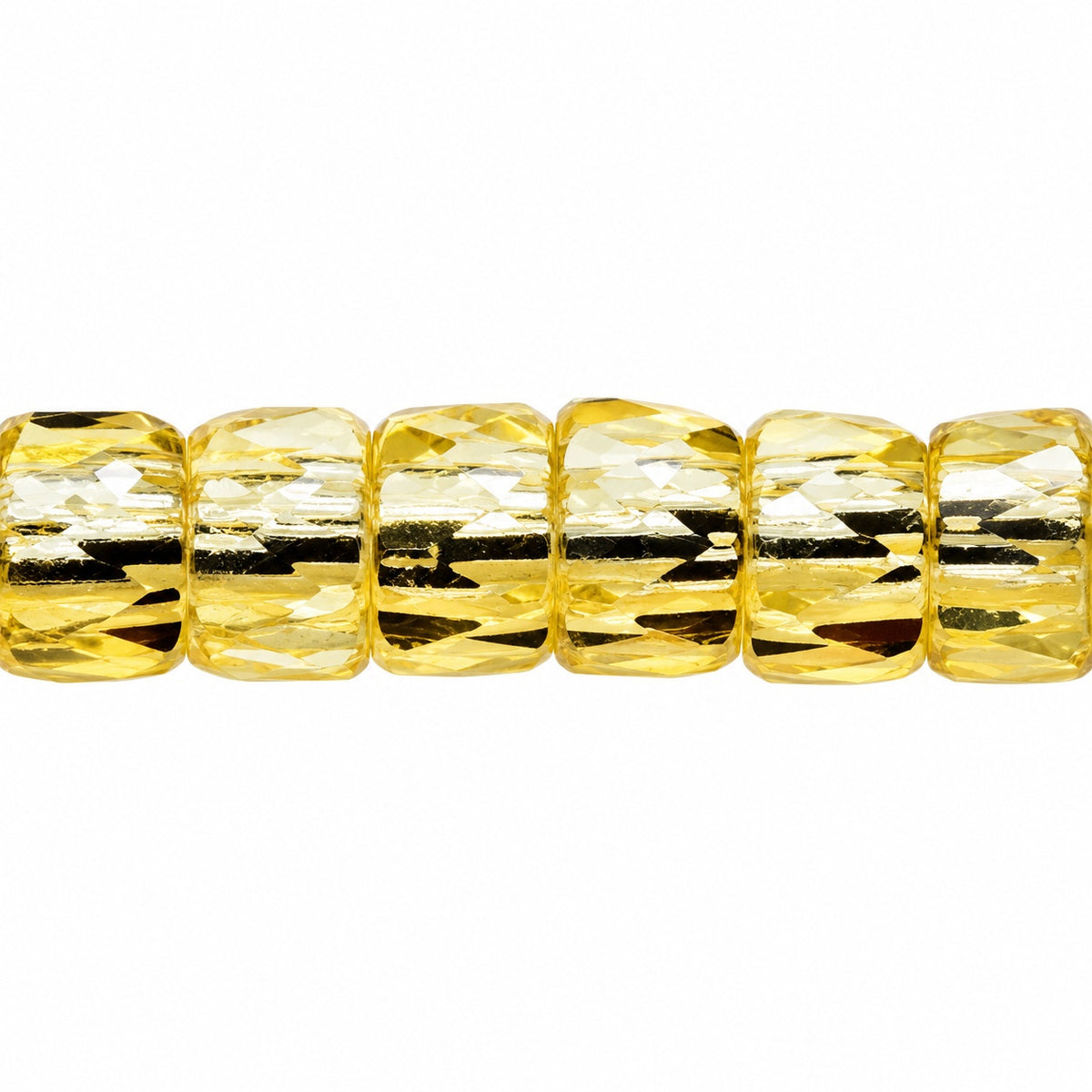 Faceted Oval Beads Special Cut, Transparent Yellow (80100), Glass, Czech Republic