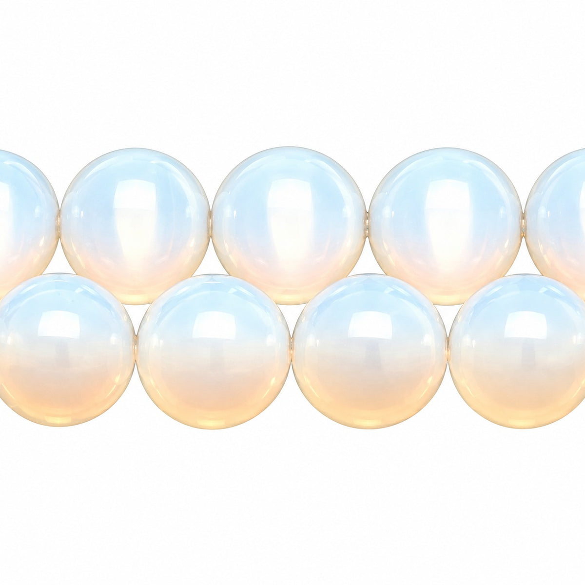 Drop Beads, Opal White (01000), Glass, Czech Republic