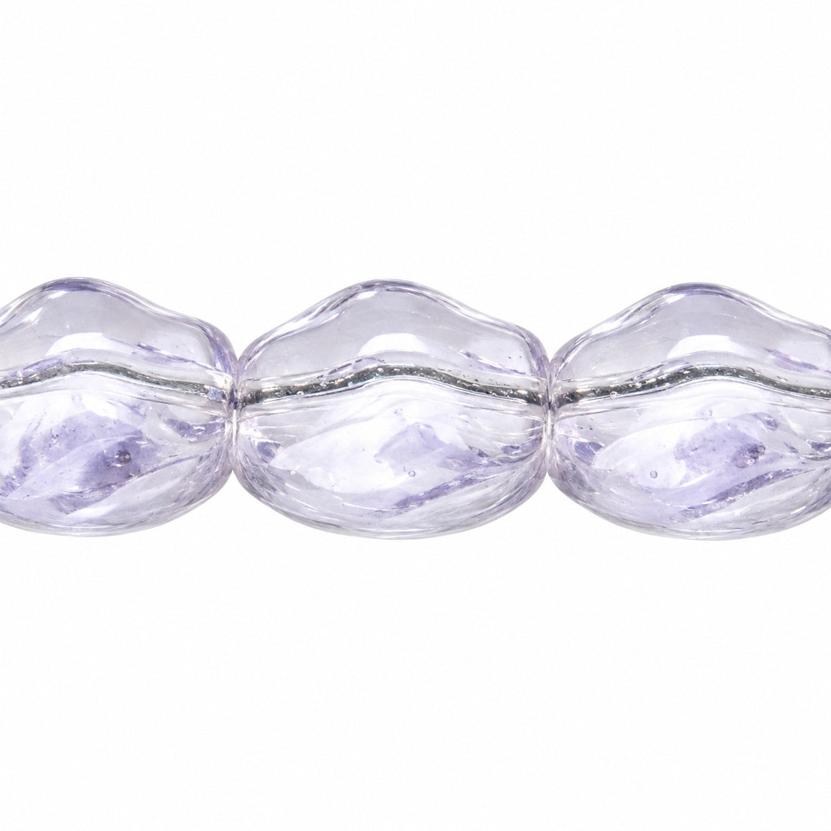 Big Oval Beads, Transparent Light Amethyst (20210), Glass, Czech Republic