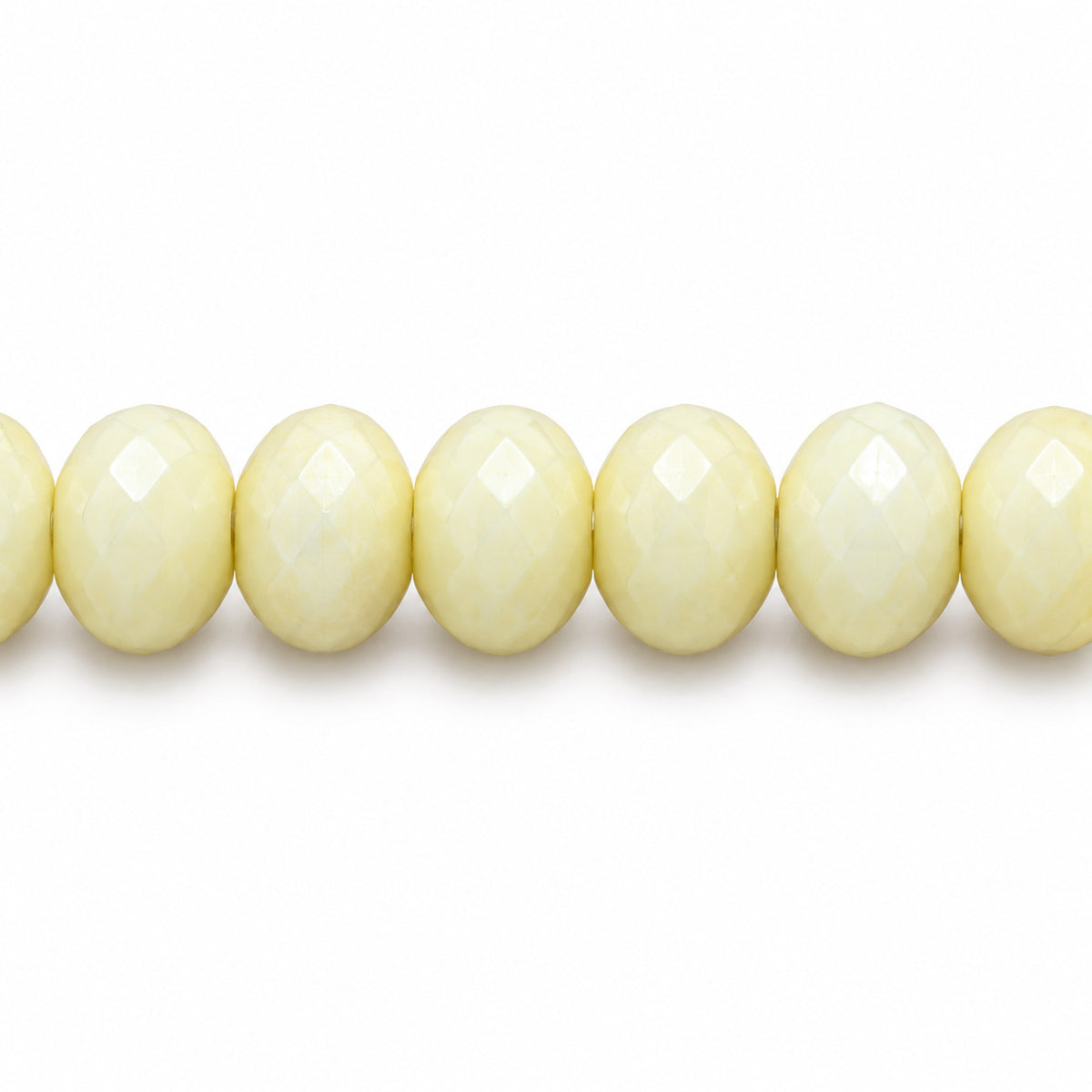 Rondelle Faceted Fire Polish Beads, Chalk White Terracotta Silver (03000-15481), Glass, Czech Republic