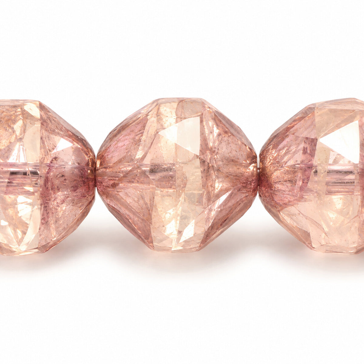 Special Cut Faceted Fire Polished Beads. Smashed, Mix Crystal Beige Bronze (16018-14415), Glass, Czech Republic