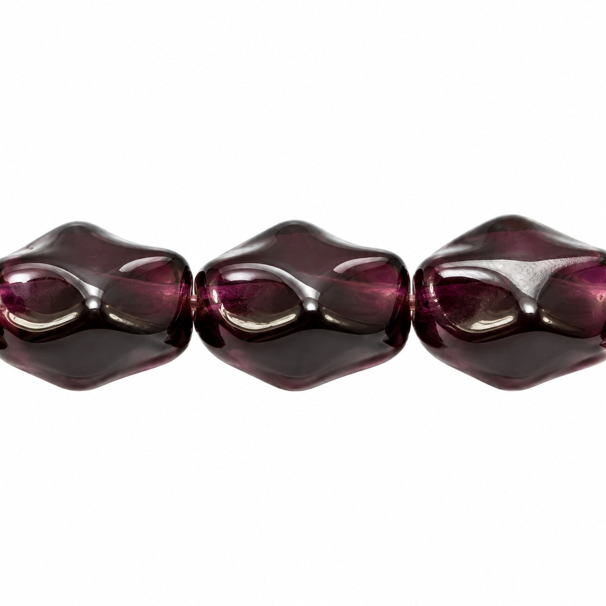 Big Oval Beads, Transparent Amethyst (20080), Glass, Czech Republic