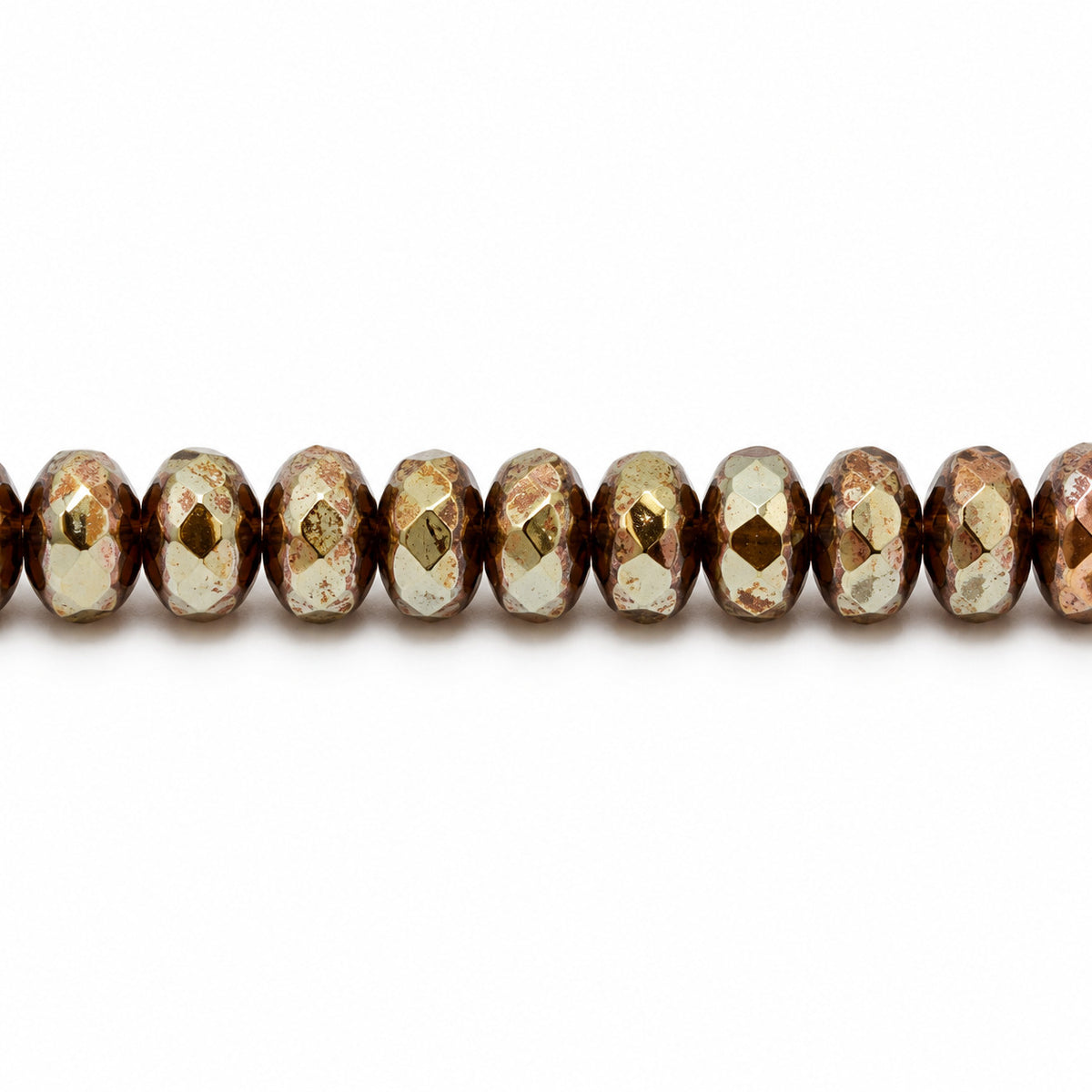 Special Cut Faceted Fire Polished Beads, Opaque Green 22500 (53410-22500), Glass, Czech Republic