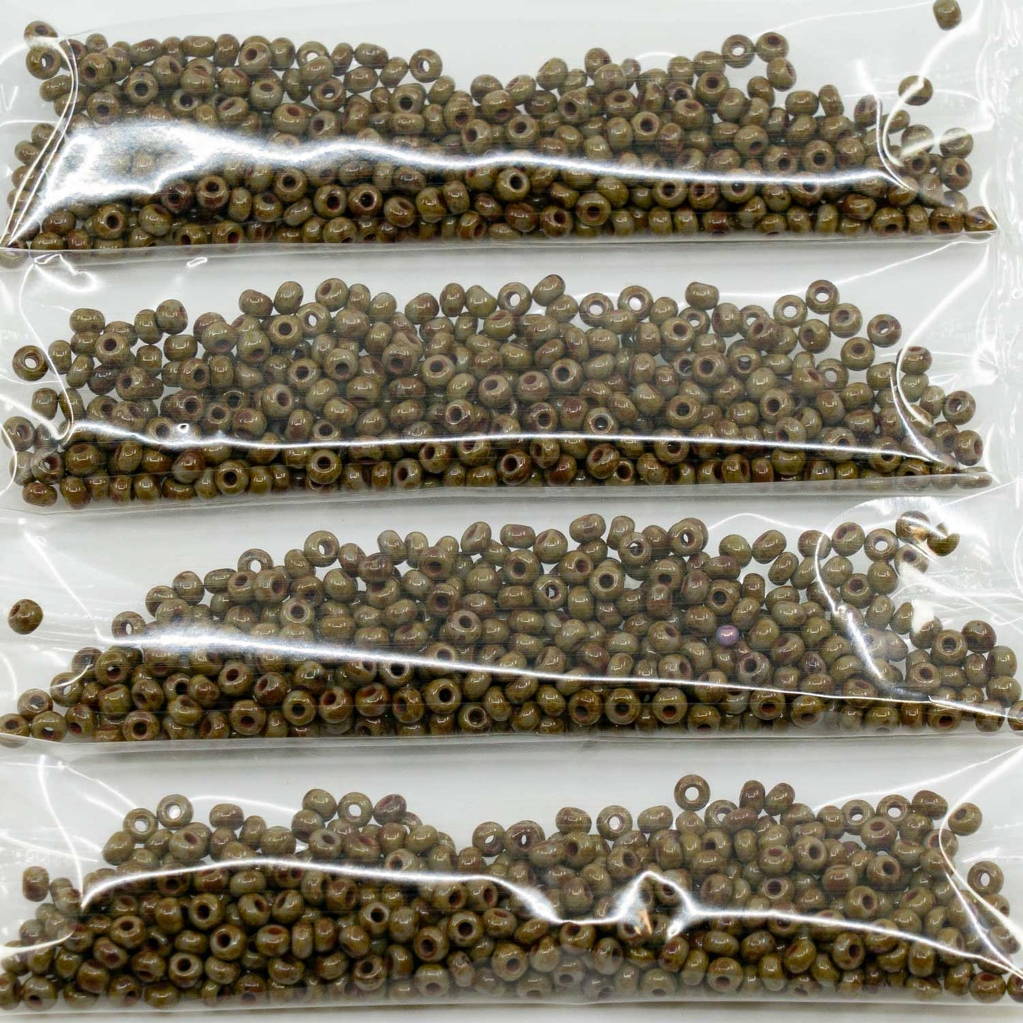 アウトレット 10グラム プレシオサ オルネラ シードビーズ コーティング、8/0、不透明グレートラバーチン(43020-86800)、ガラス、チェコ共和国