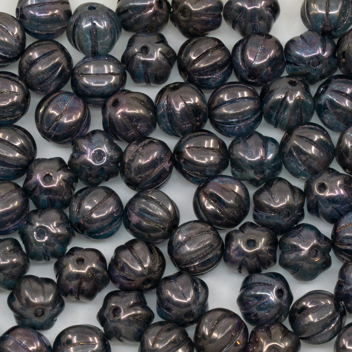 OUTLET 50克瓜形珠,8 x 8毫米,水晶紫(00030-15726),玻璃,捷克共和国