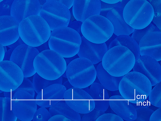 OUTLET 10 克椭圆形压制玻璃珠,10 x 9 毫米,透明浅绿色哑光 (60020-84110),玻璃,捷克共和国