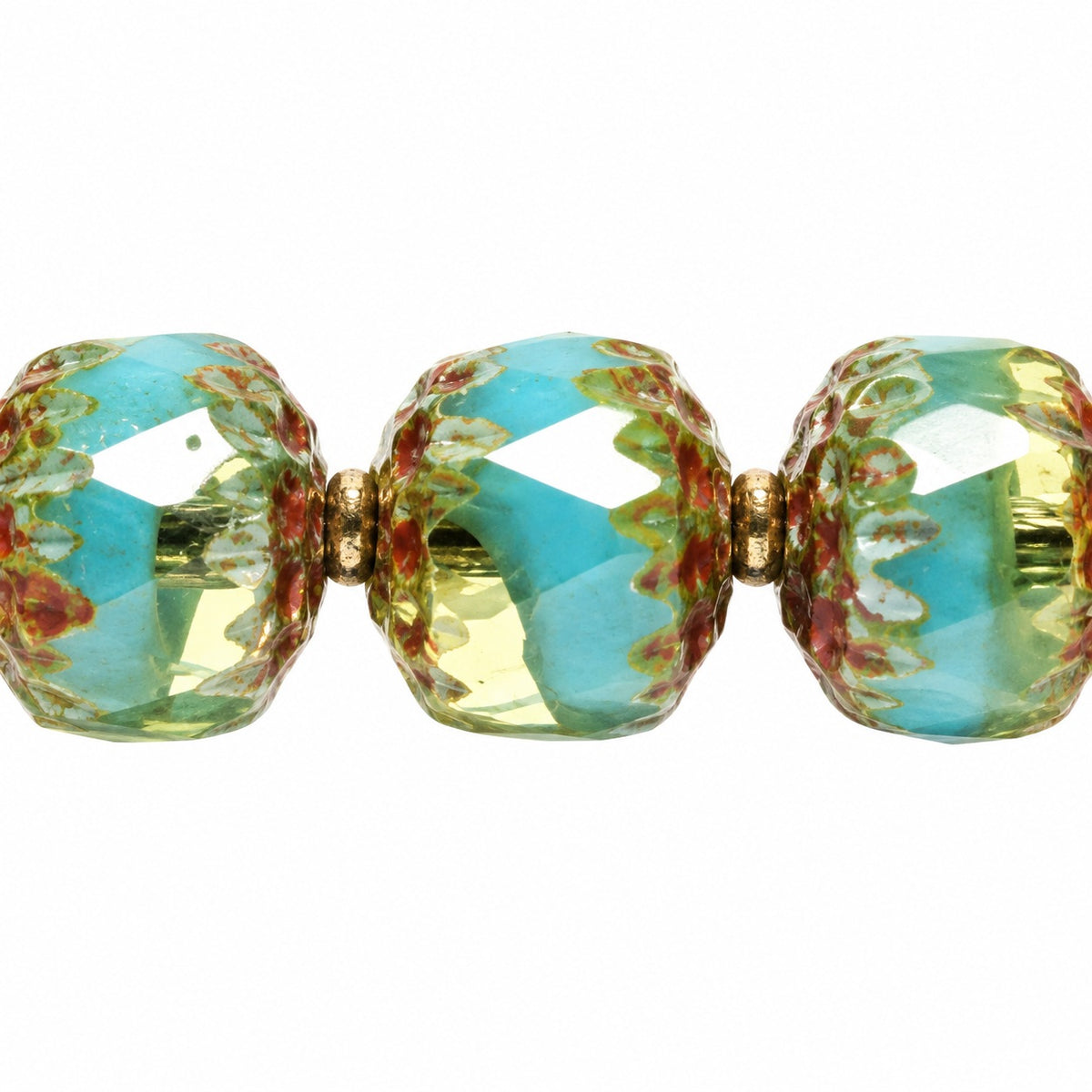 Cathedral Faceted Fire Polished Beads, X3200 Stain Strong (x3200-86805), Glass, Czech Republic