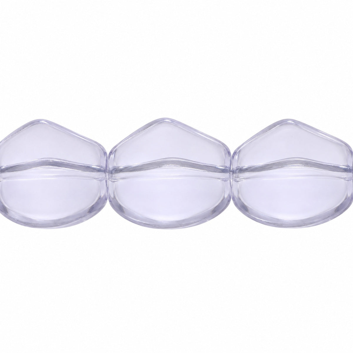 Big Oval Beads, Transparent Light Amethyst Matte (20210-84110), Glass, Czech Republic