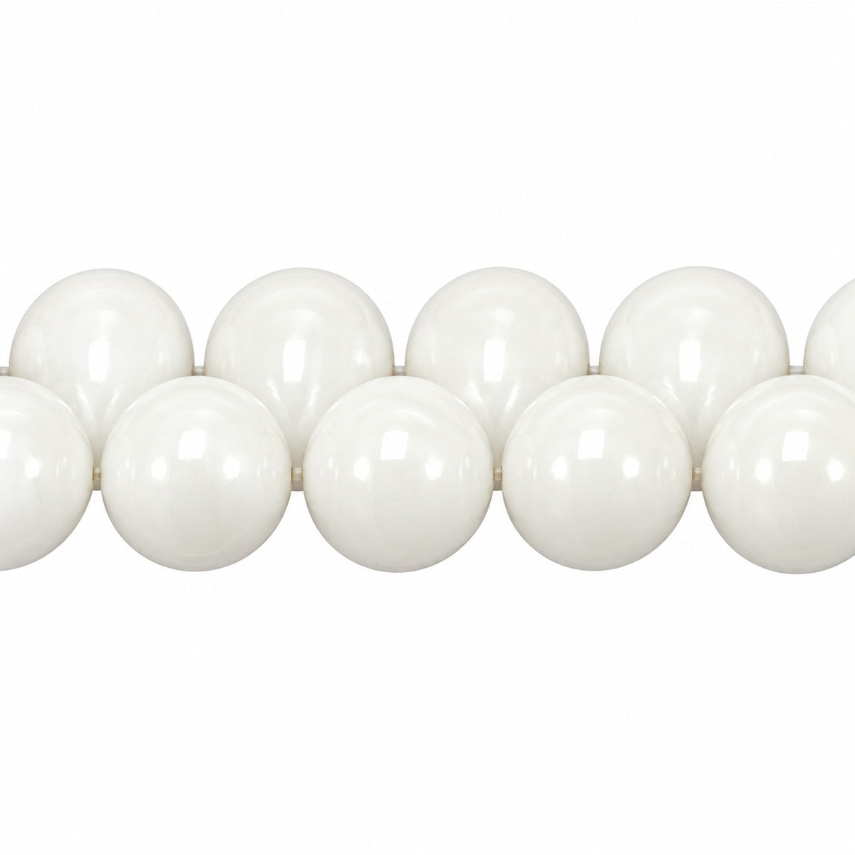 Drop Beads, White Hematite (02010-14400), Glass, Czech Republic