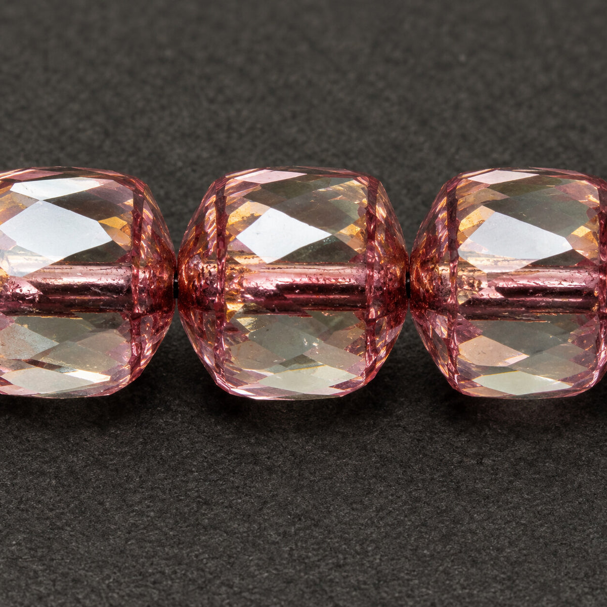 Cathedral Faceted Fire Polished Beads, Crystal Purple (00030-15726), Glass, Czech Republic