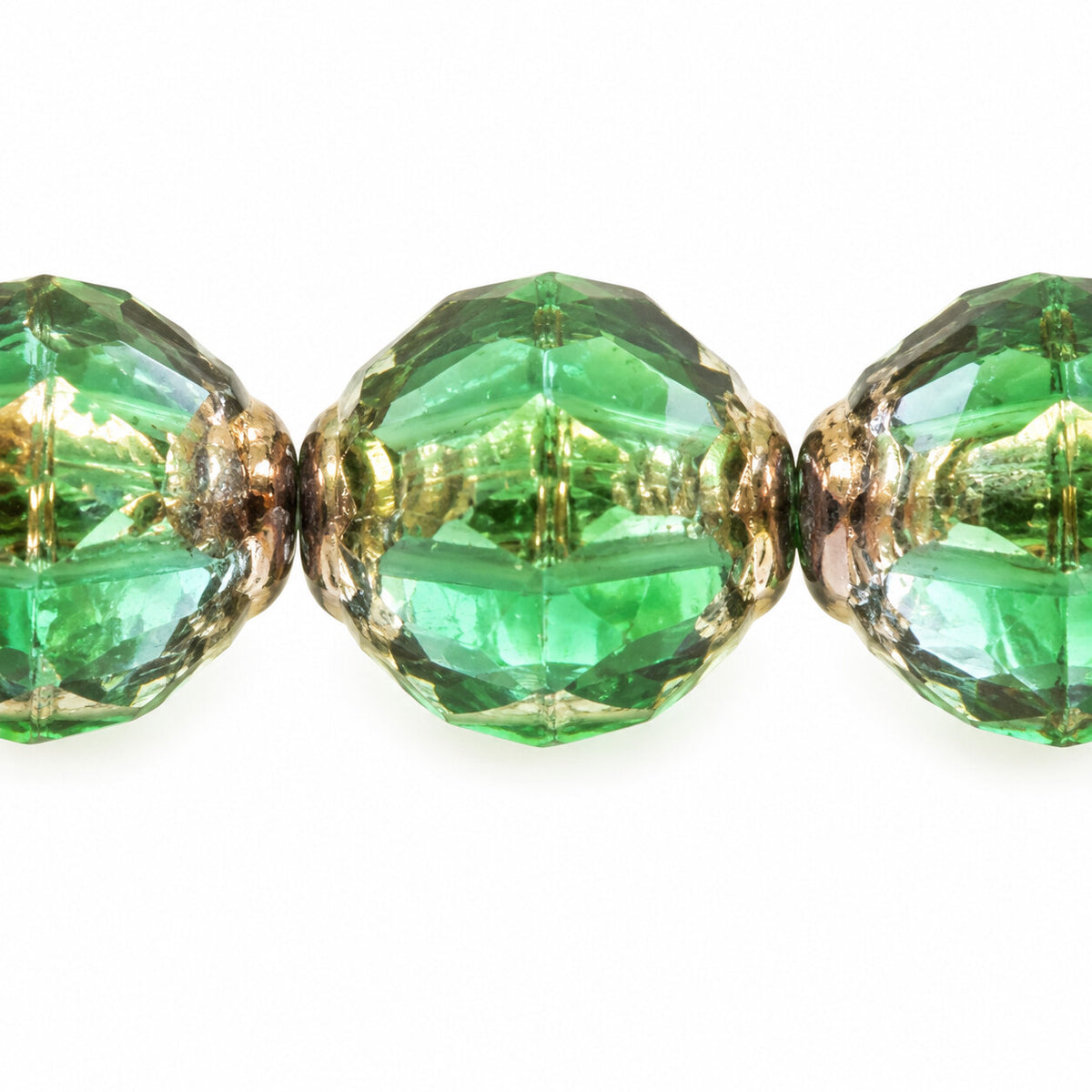 Wasp Special Cut Faceted Fire Polished Beads, T1027 Bronze (t1027-14415), Glass, Czech Republic