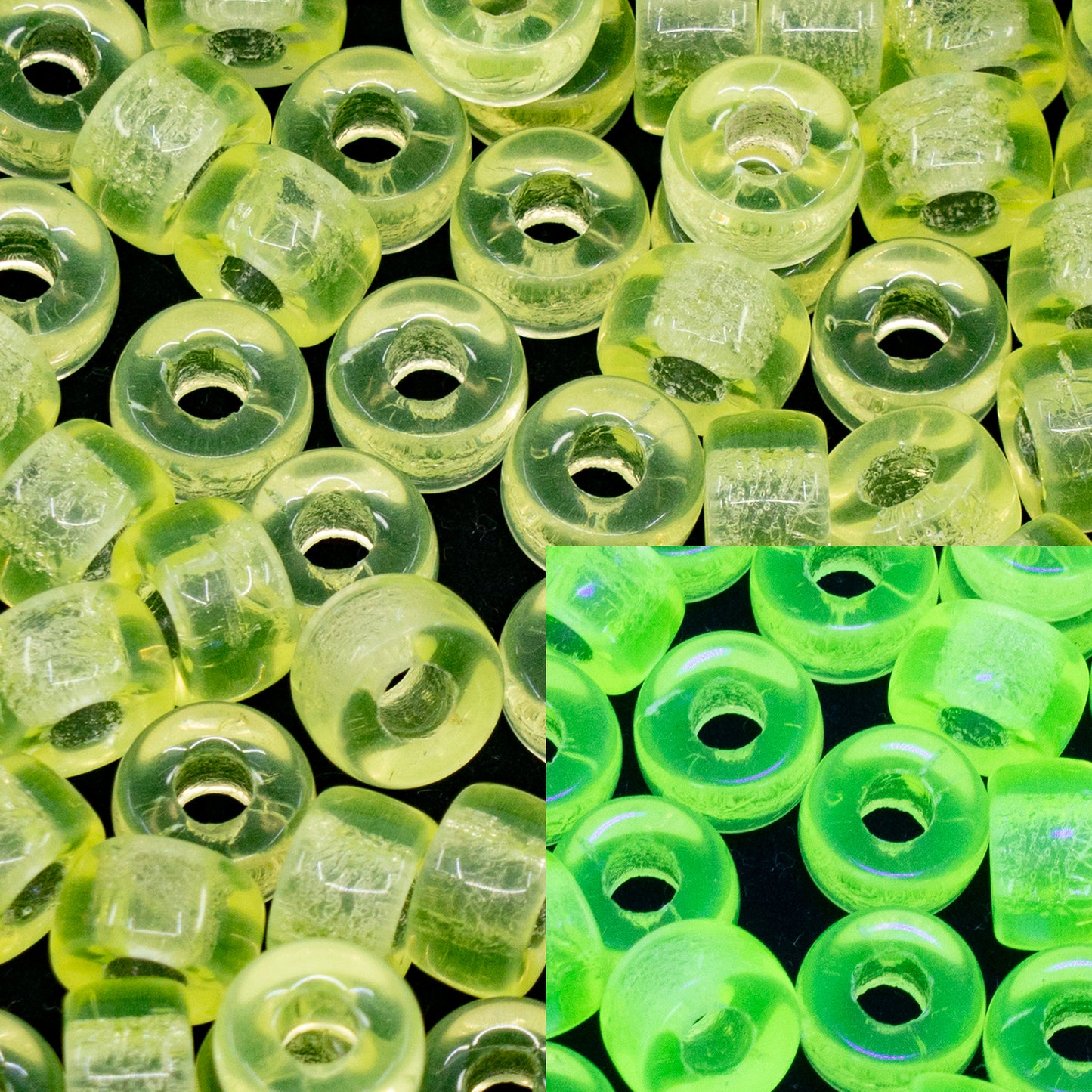 OUTLET 10 grams Pony Beads, Transparent Yellow (80130), Glass, Czech Republic