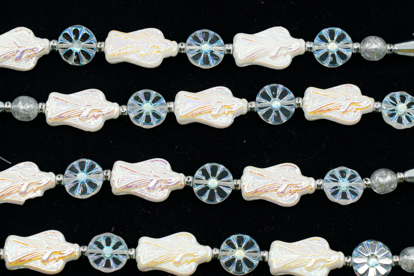 奥特莱斯 1 件串珠混合串银表切向日葵天使