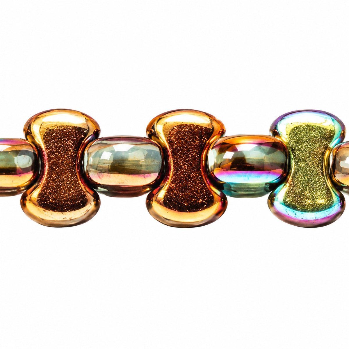 Shaped Pressed Beads, Chalk White 98556 (03000-98556), Glass, Czech Republic