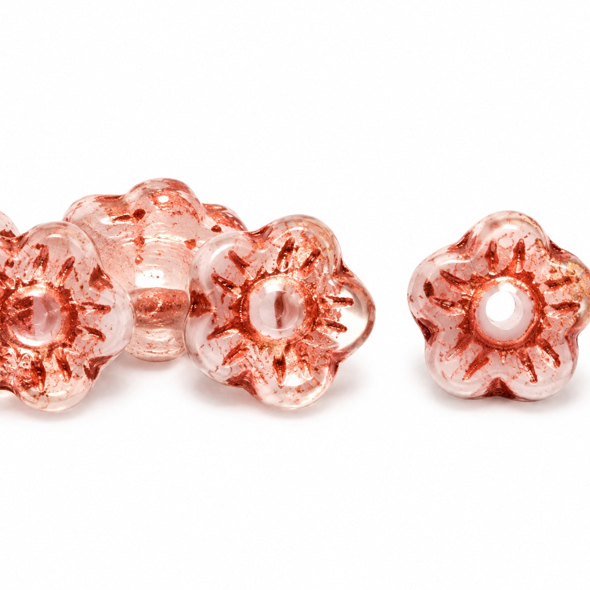 Forget Me Not Beads, 26008 Copper Lined (26008-54319), Glass, Czech Republic