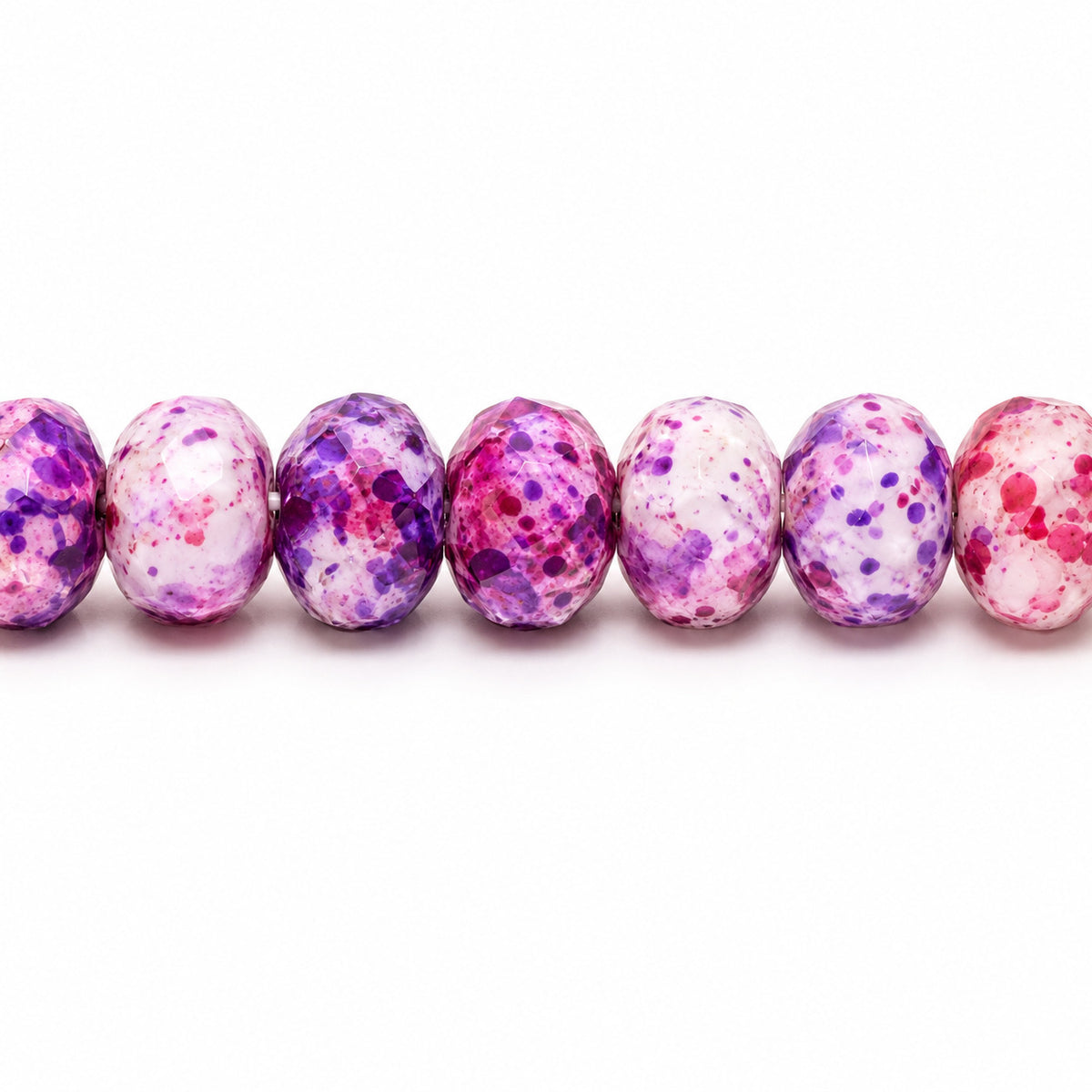 Special Cut Faceted Fire Polished Beads, Chalk White 48510 (03000-48510), Glass, Czech Republic