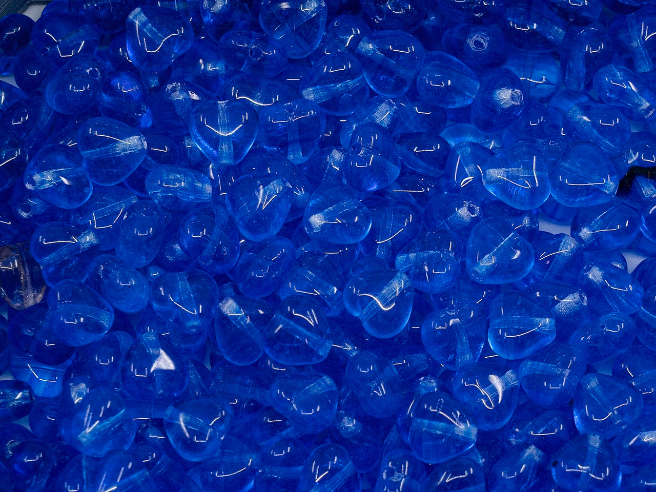 OUTLET Heart Beads, 6 mm, Glass, Czech Republic