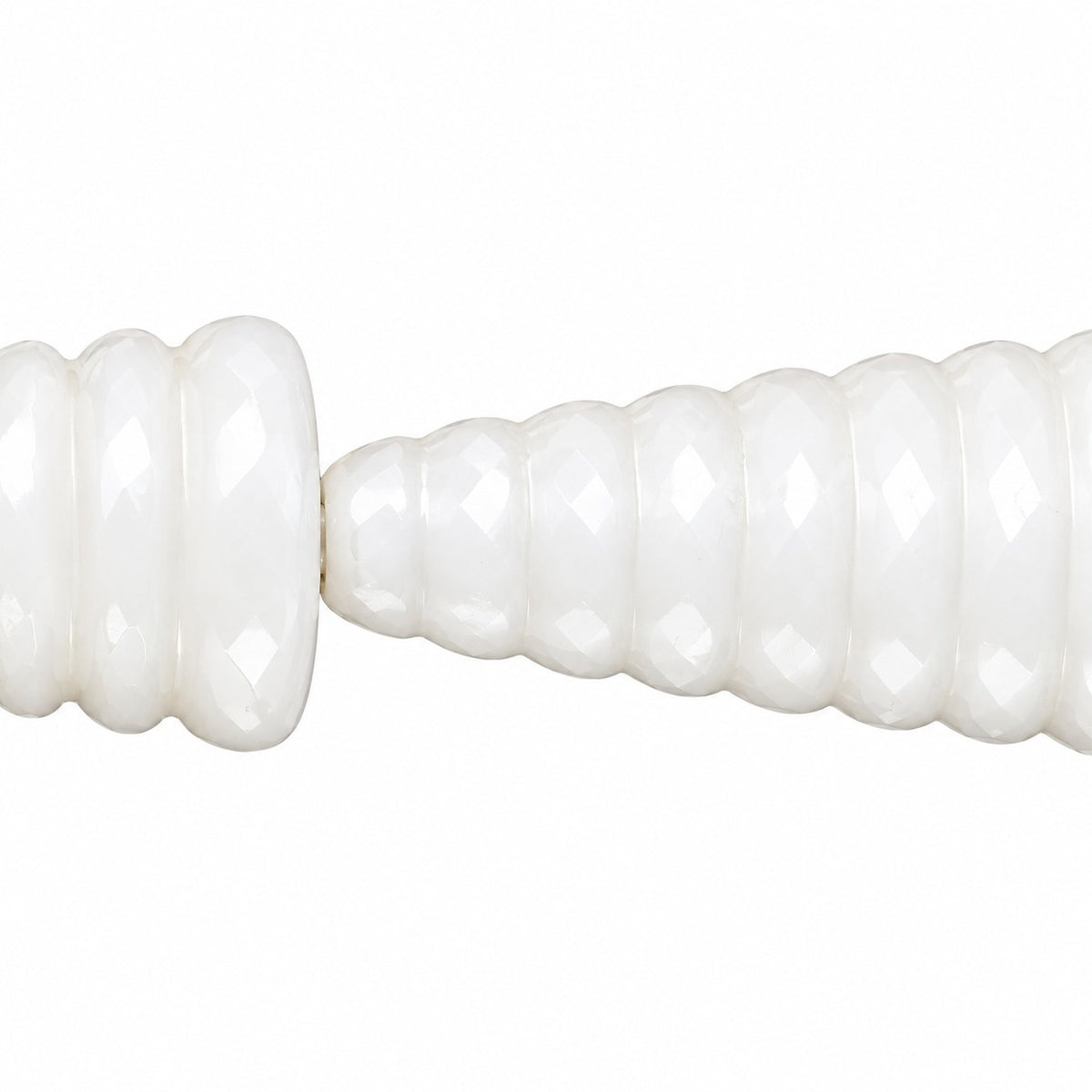 Cone Beads - Hole Through The Whole Bead, White (2010), Glass, Czech Republic