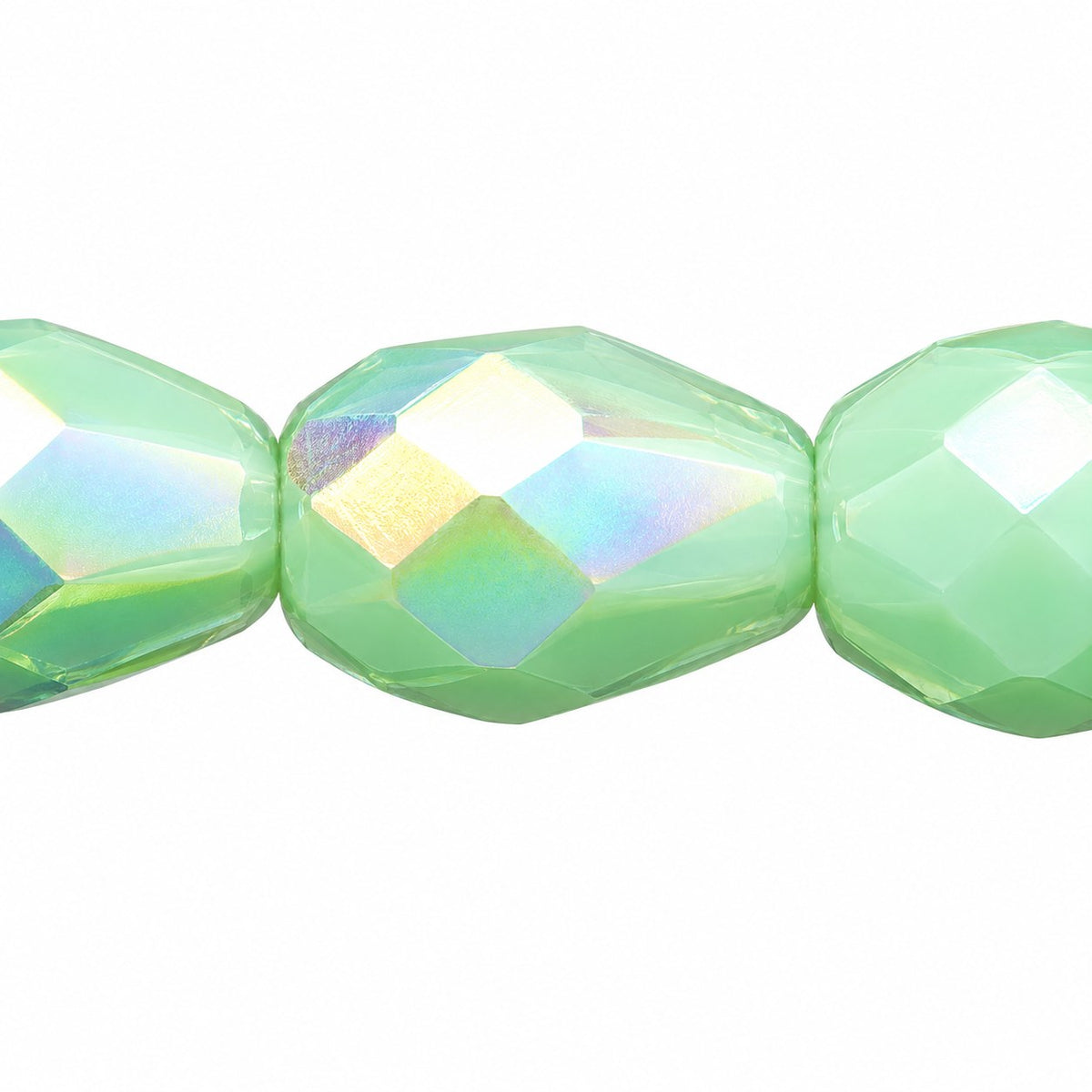Faceted Fire Polished Beads Special Cut, Copper Lined Ab (54200-28701), Glass, Czech Republic