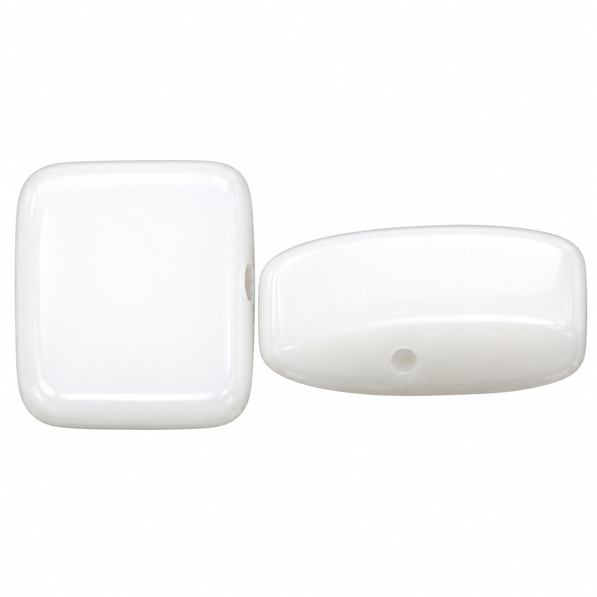 Carrier Beads, Chalk White (3000), Glass, Czech Republic
