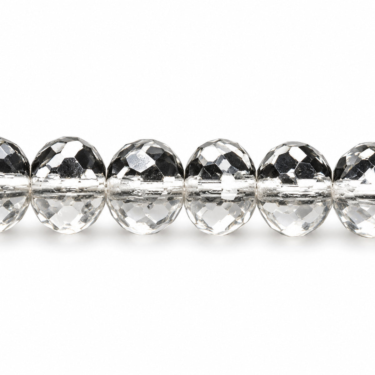 Special Cut Faceted Fire Polished Beads, Crystal (00030), Glass, Czech Republic