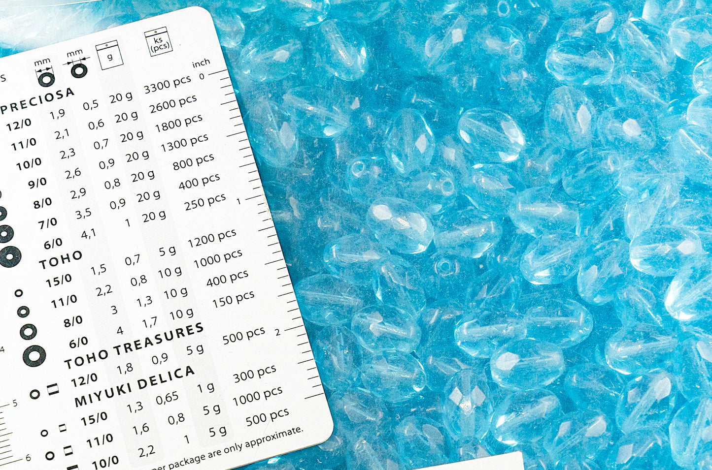 アウトレット 250g ファセット加工 ファイアポリッシュ オーバルビーズ オリーブ 12 x 9 mm 透明アクア (60010) ガラス チェコ共和国