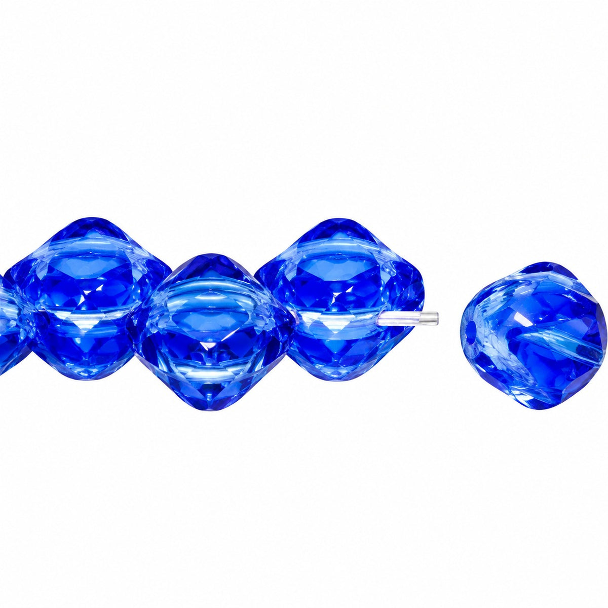 Silky 2-Hole Square Beads, Cobalt (30050), Glass, Czech Republic