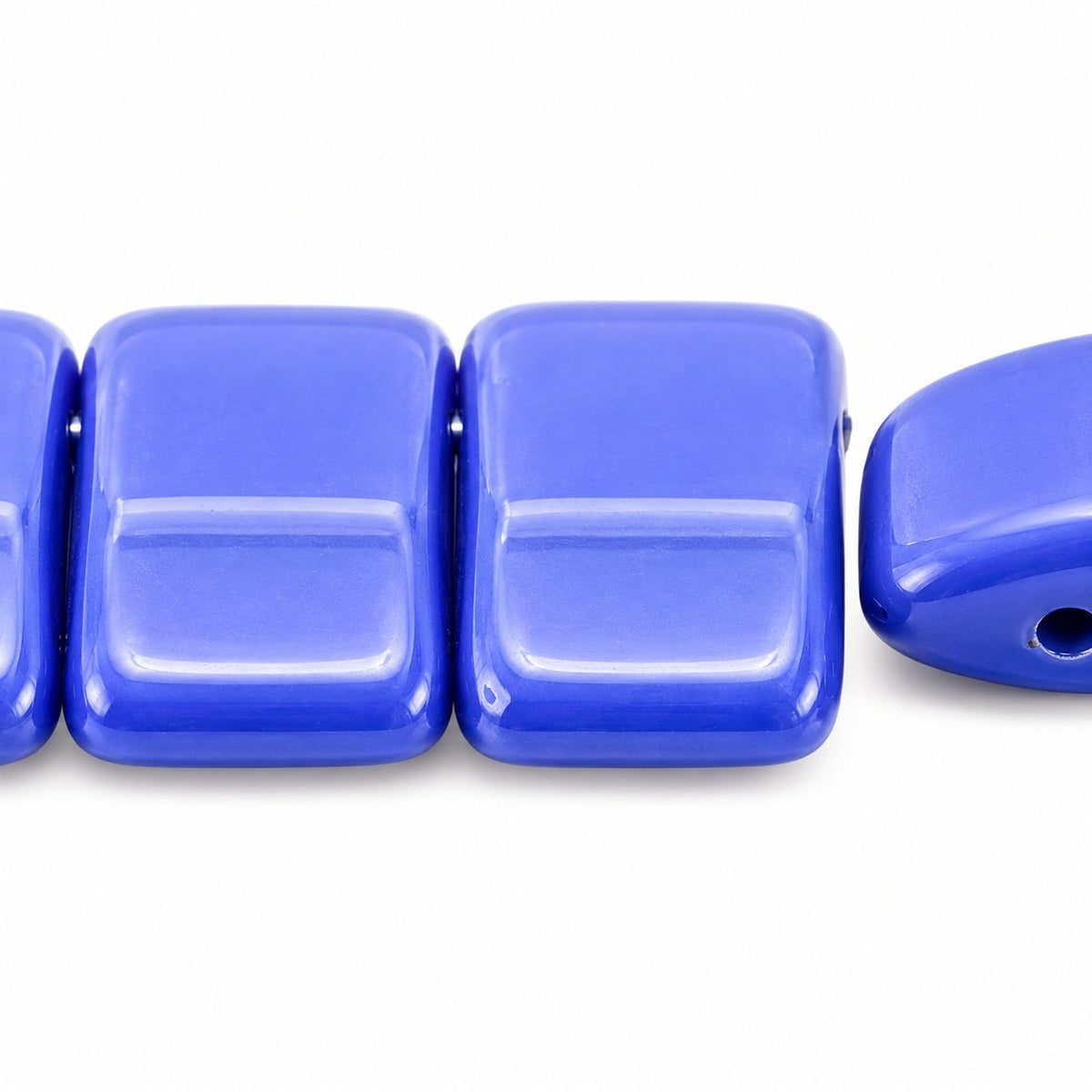 Carrier Beads, Opaque Blue (33050), Glass, Czech Republic