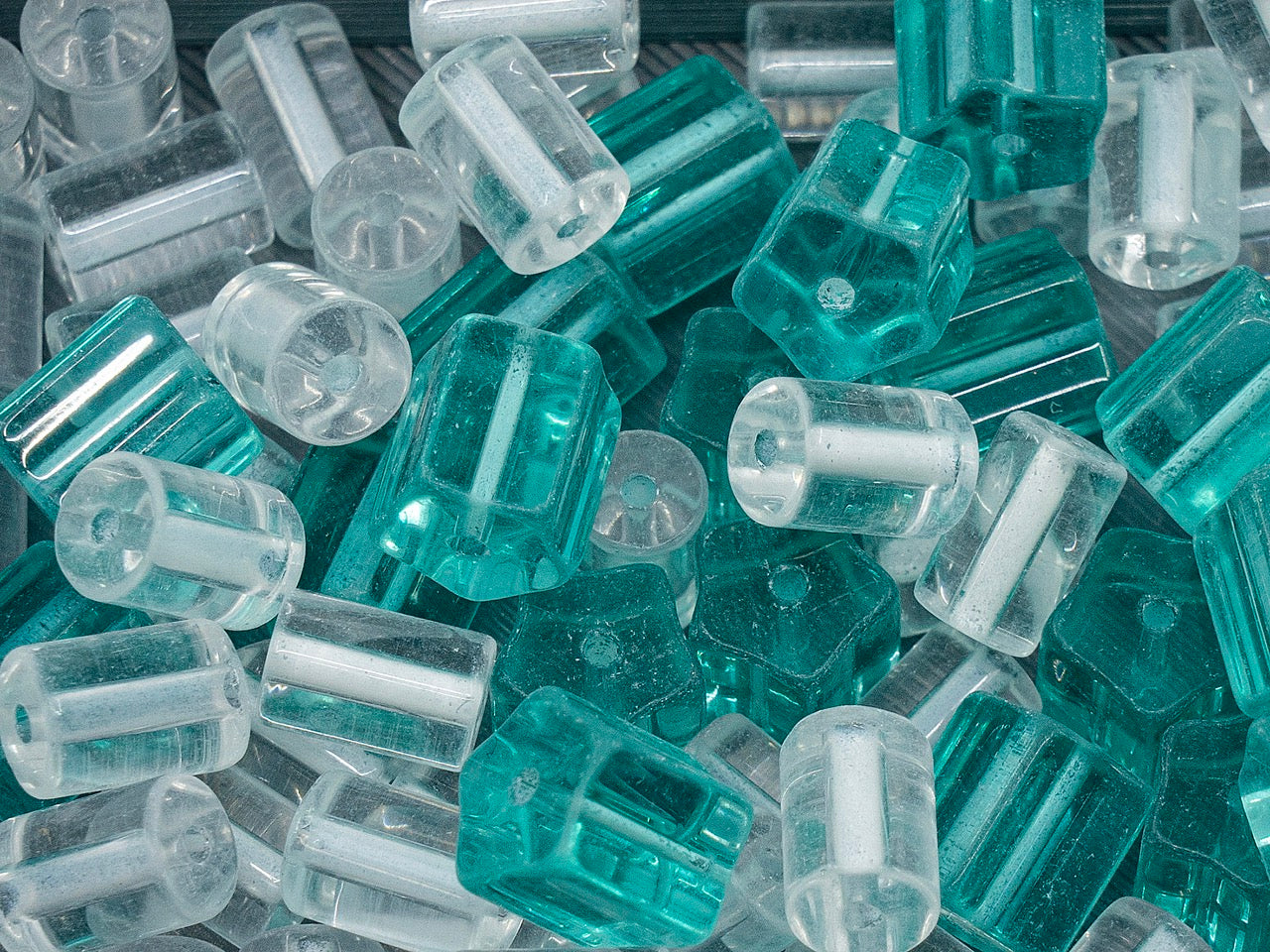 OUTLET Mix Of Unique Czech Bohemia Glass Pressed Beads, mm, Glass, Czech Republic