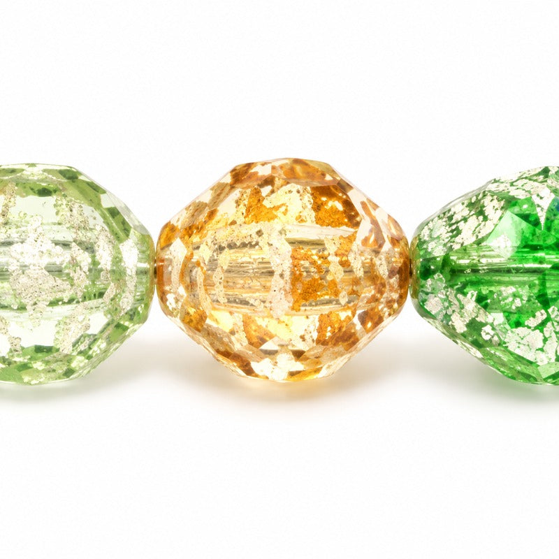 Wasp Special Cut Faceted Fire Polished Beads, X3175 Antique Silver Patina (x3175-81002), Glass, Czech Republic