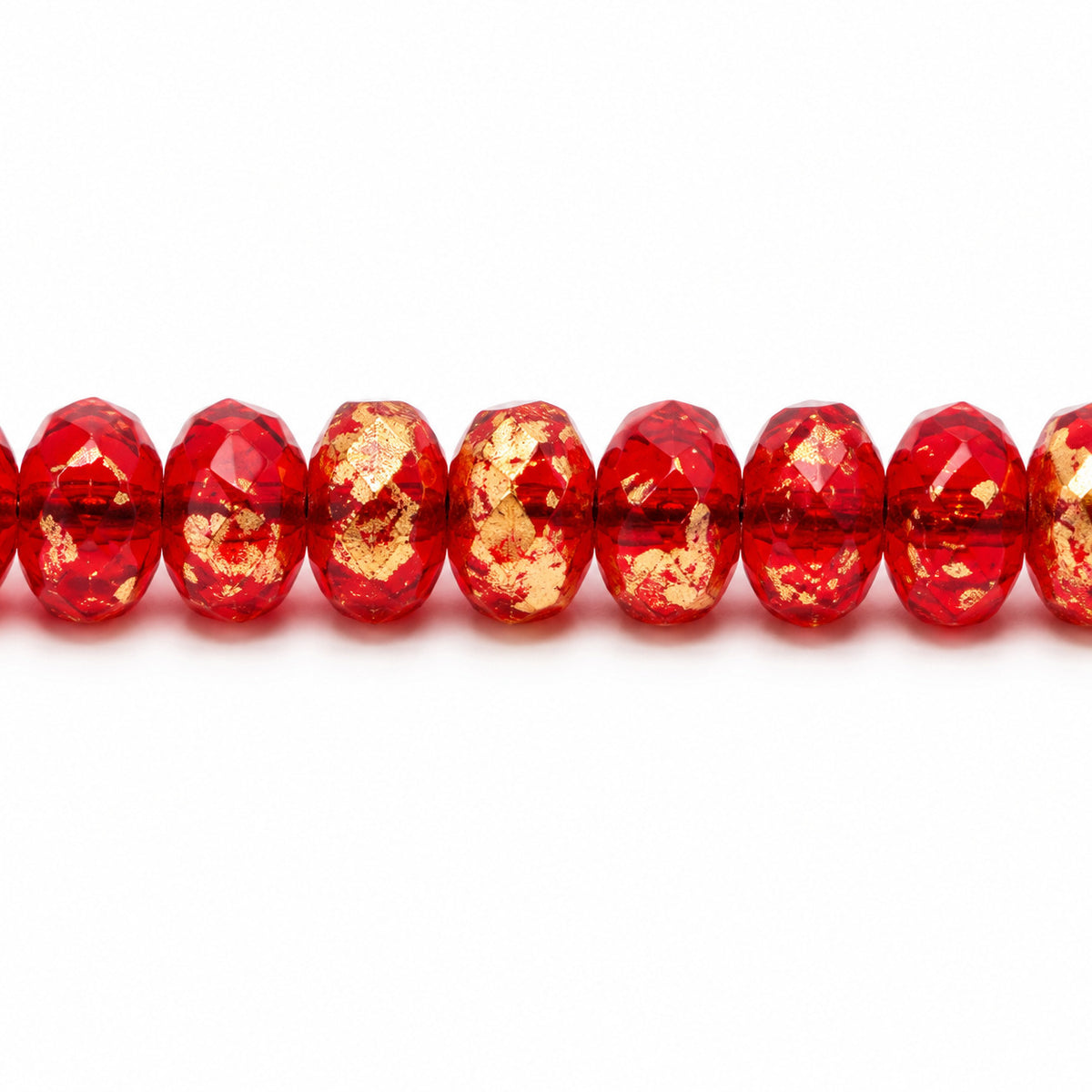 Special Cut Faceted Fire Polished Beads, Ruby Red 47901 (90080-47901), Glass, Czech Republic