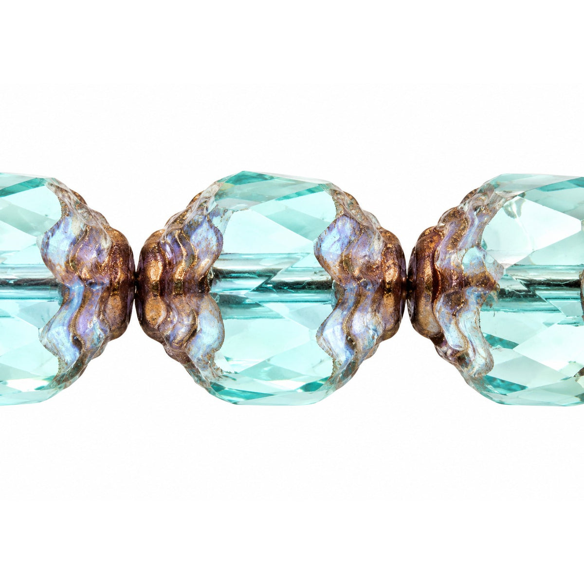 Special Cut Faceted Fire Polished Beads, 57601 Bronze (57601-14415), Glass, Czech Republic