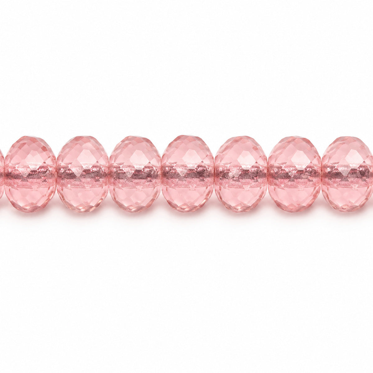Special Cut Faceted Fire Polished Beads, Opal Pink (71000), Glass, Czech Republic