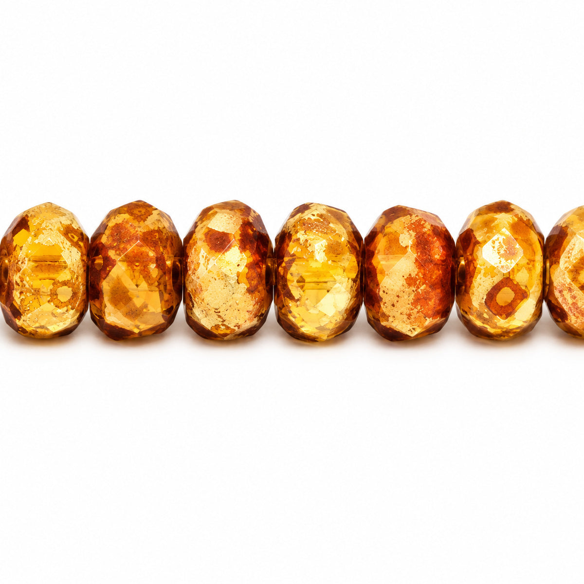Special Cut Faceted Fire Polished Beads, Chalk White Stain Strong (03000-86805), Glass, Czech Republic