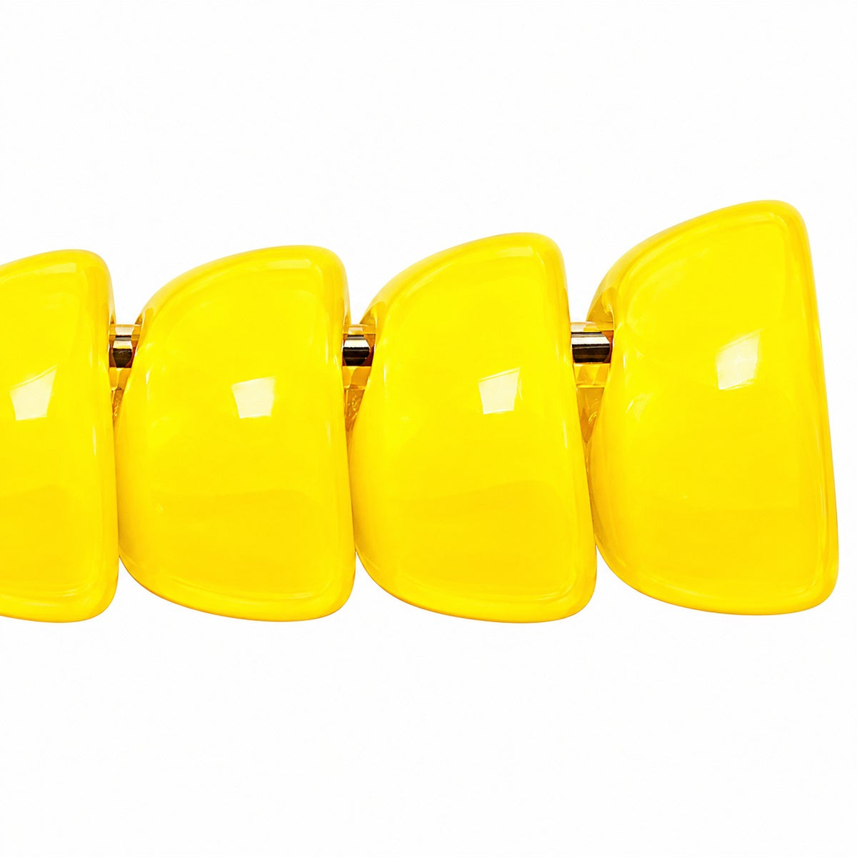 Large Hole Assymetrical Beads, Yellow (83120), Glass, Czech Republic