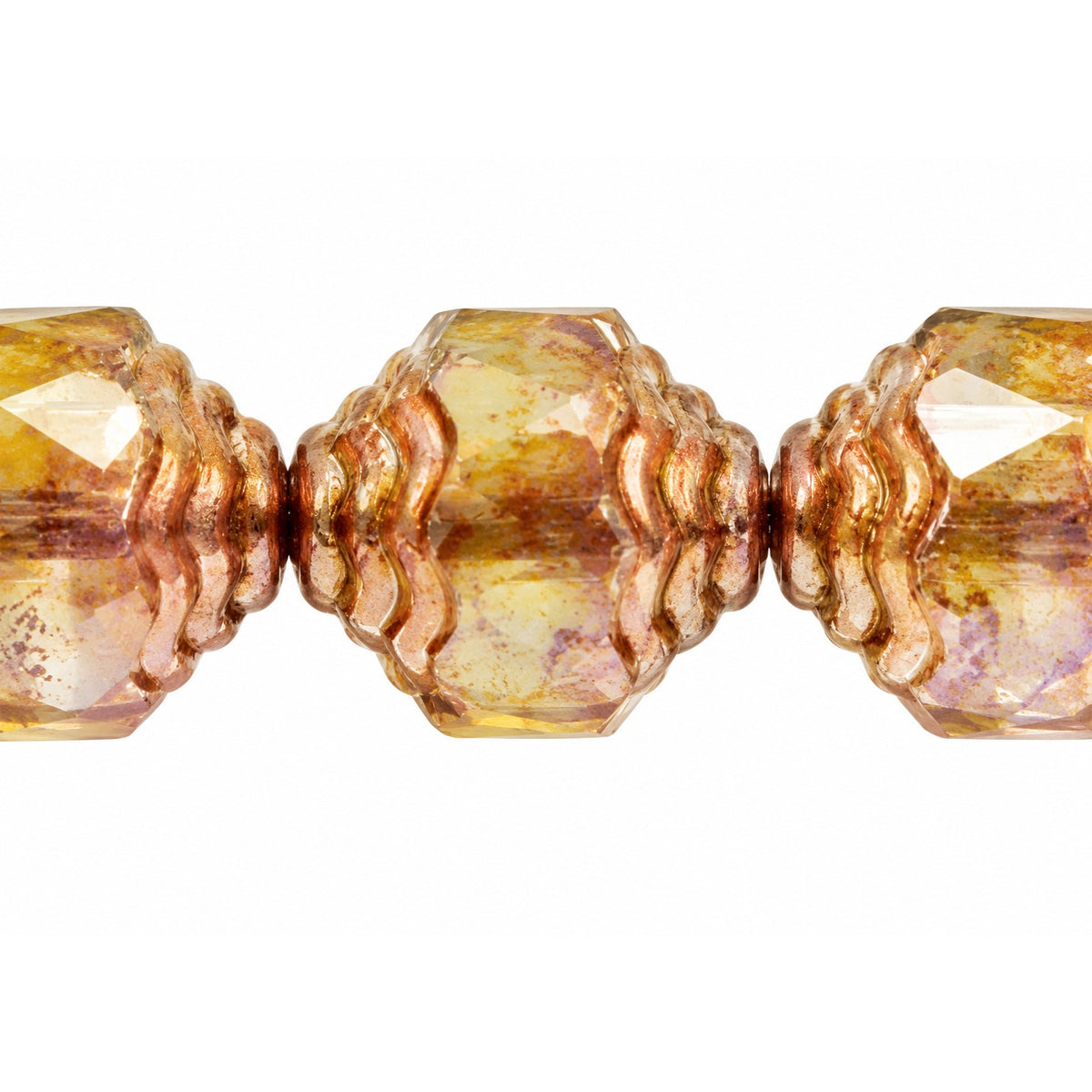 Special Cut Faceted Fire Polished Beads, X2370 Luster Violet Full Coated (x2370-14496), Glass, Czech Republic