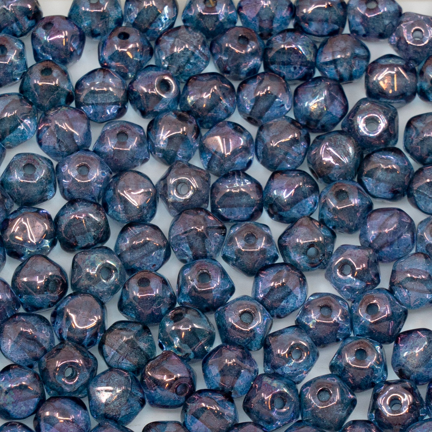 奥特莱斯 250克英式圆形切割珠,6 x 6毫米,紫色水晶 (00030-15726),玻璃,捷克共和国