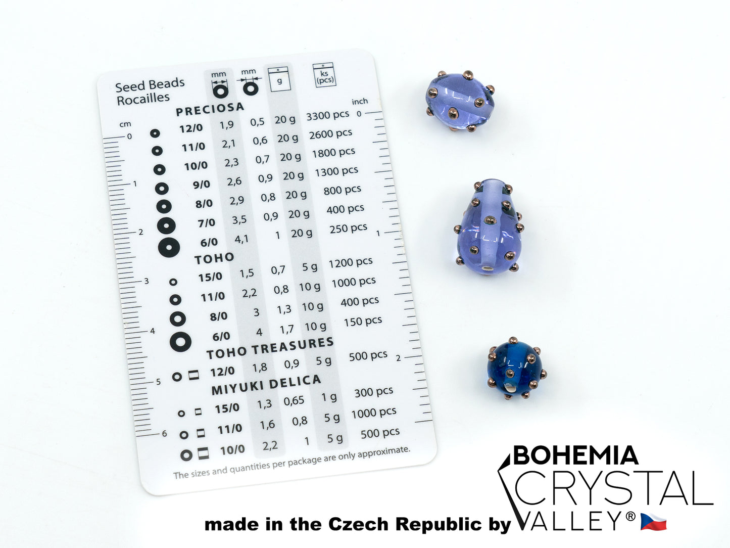 30 pcs Lampwork Beads 591 / Round (271-19-001), Handmade, Preciosa Glass, Czech Republic