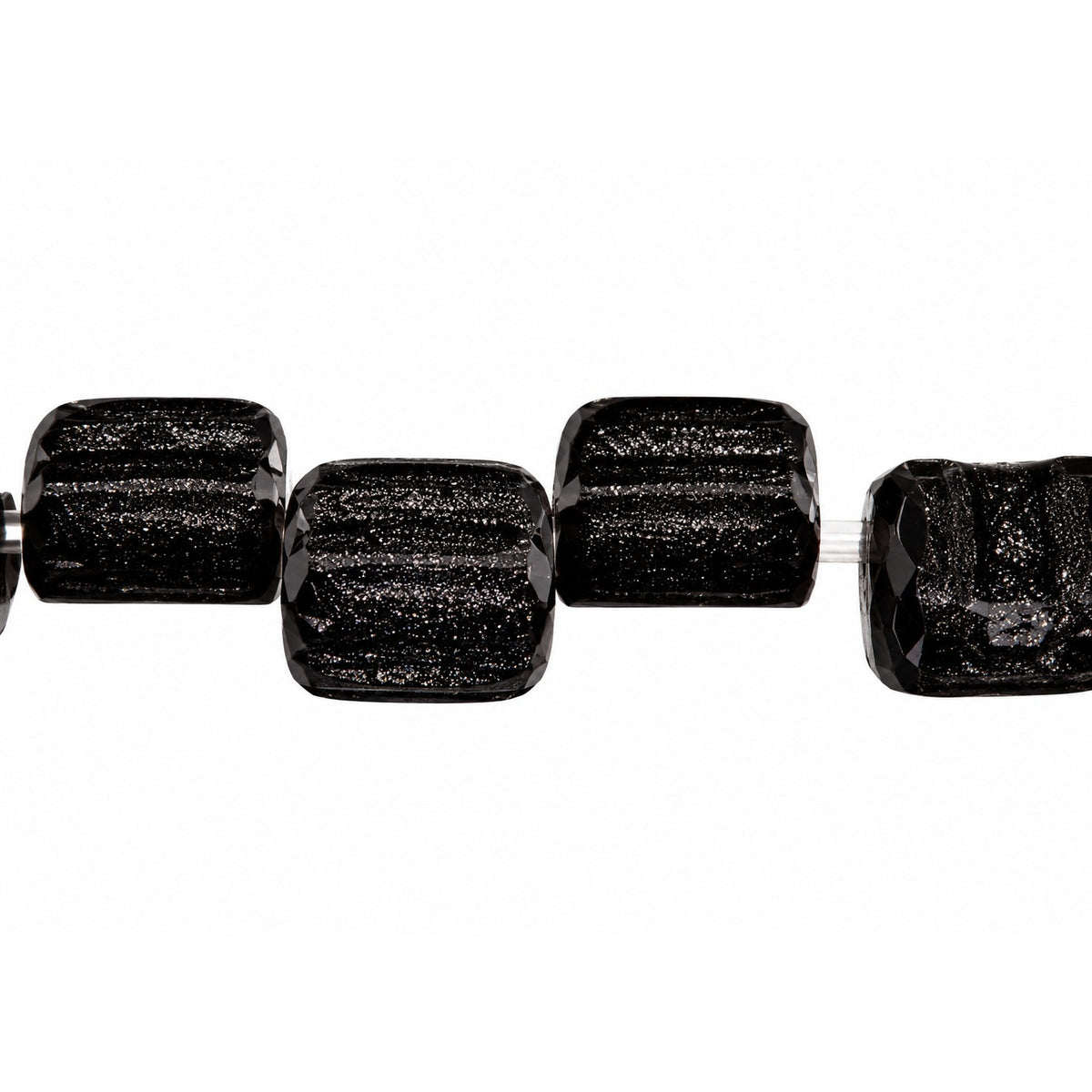 Silky 2-Hole Square Beads, Black Matte (23980-84110), Glass, Czech Republic